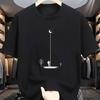 Moon Reach Minimalist Graphic Tee Men Cotton Short Sleeve Casual Summer TShirt Breathable Round Neck