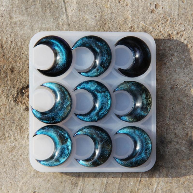 Silikonová forma Měsíc a srpek Přívěsek Forma Unikátní Křišťálová Pryskyřice Výroba Šperků Formy pro Nadšence