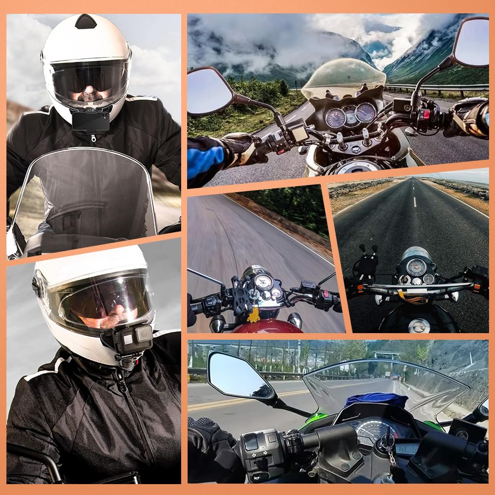 UrbanPulse Wearable Camera Chin Mount Action Camera Mount GoPro Accessory Helmet Chin Holder Compatible Motorcycle Helmet Compatible with GoPro 9
