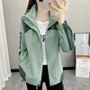 Women's Coat Joker Waterproof Windproof Single Layer Jacket Long Sleeve Zipper Sport Hooded Jackets Outwear