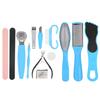 Ensemble d'outils de pédicure 13 pièces Lime à peau morte Fourchette Lime à ongles Couteau de pédicure pour soin des pieds