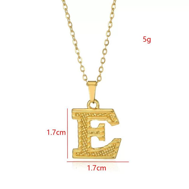 Stainless Steel Initial Necklaces For Women Men Gold Color Letter Necklace Pendant Jewelry Male Female Neck Chain Birthday Gift