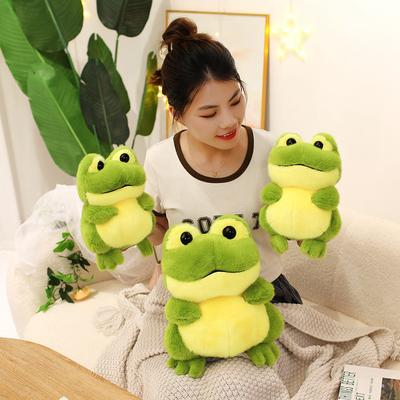 Cute Simulated Little Frog Doll Plush Toy Green Frog Children Children Soothing Rag Doll Birthday Gift