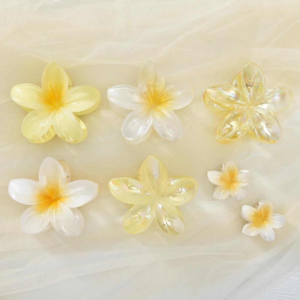 7pcs Fresh Blue White Gradient Transparent Flower Hair Grab Multi Piece Set Size Matched Women s Braided Fashionable Decorative