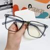 Fashion Unisex Square Glasses PC Frame Gentle Black Rectangle Eyewear for Men Women Party