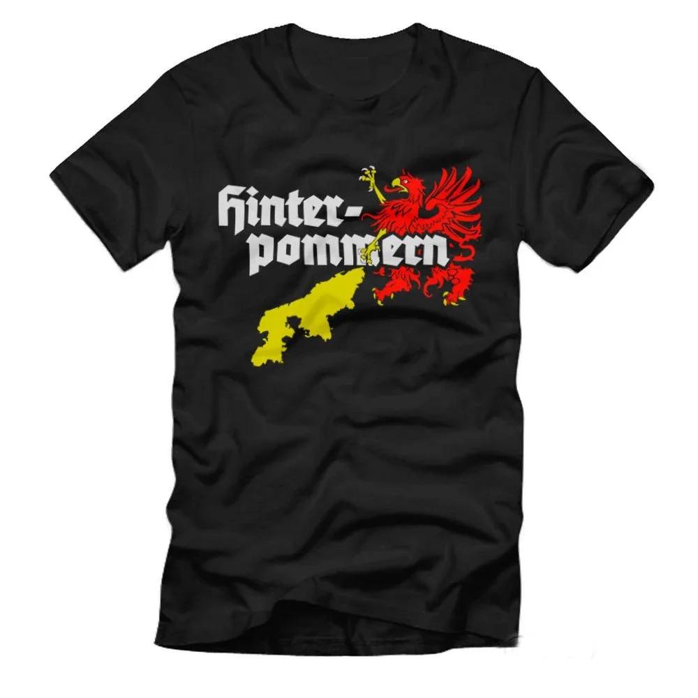 

Hinterpommern Pommerellen Hinter Pommern Greif Wappen Karte TShirt Summer Cotton Short Sleeve ONeck Mens T Shirt New S3XL S
