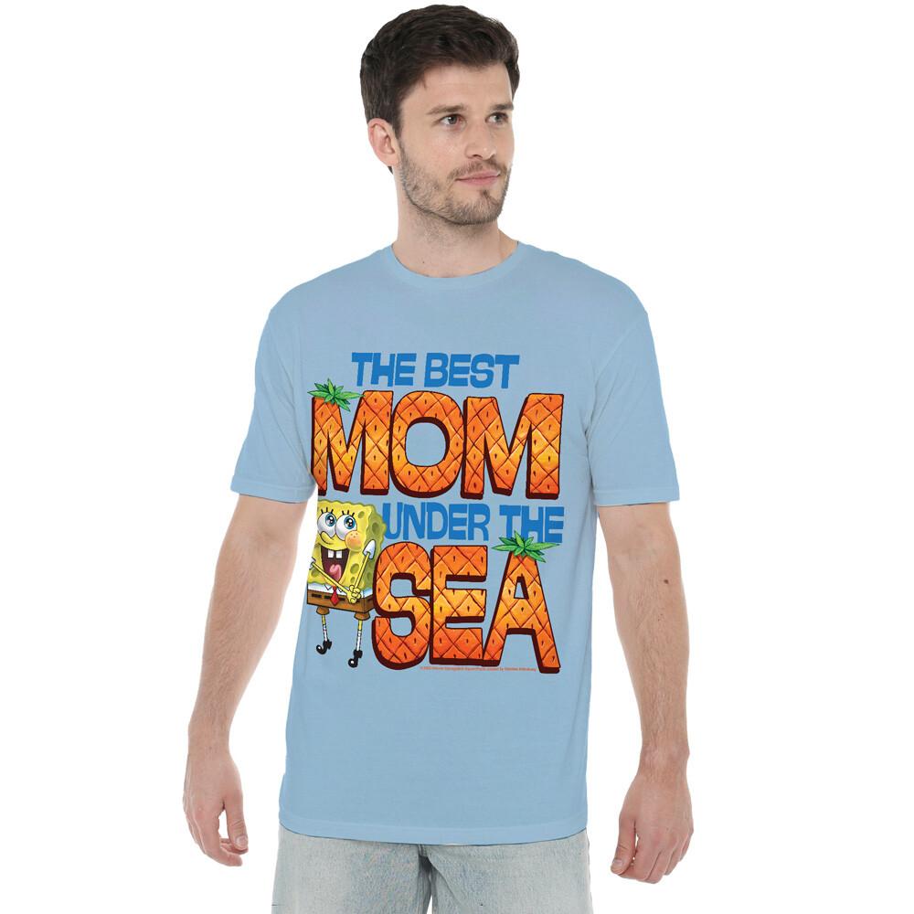 Spongebob Squarepants Mother S Day Best Mom Under The Sea T-Shirt Light Blue S