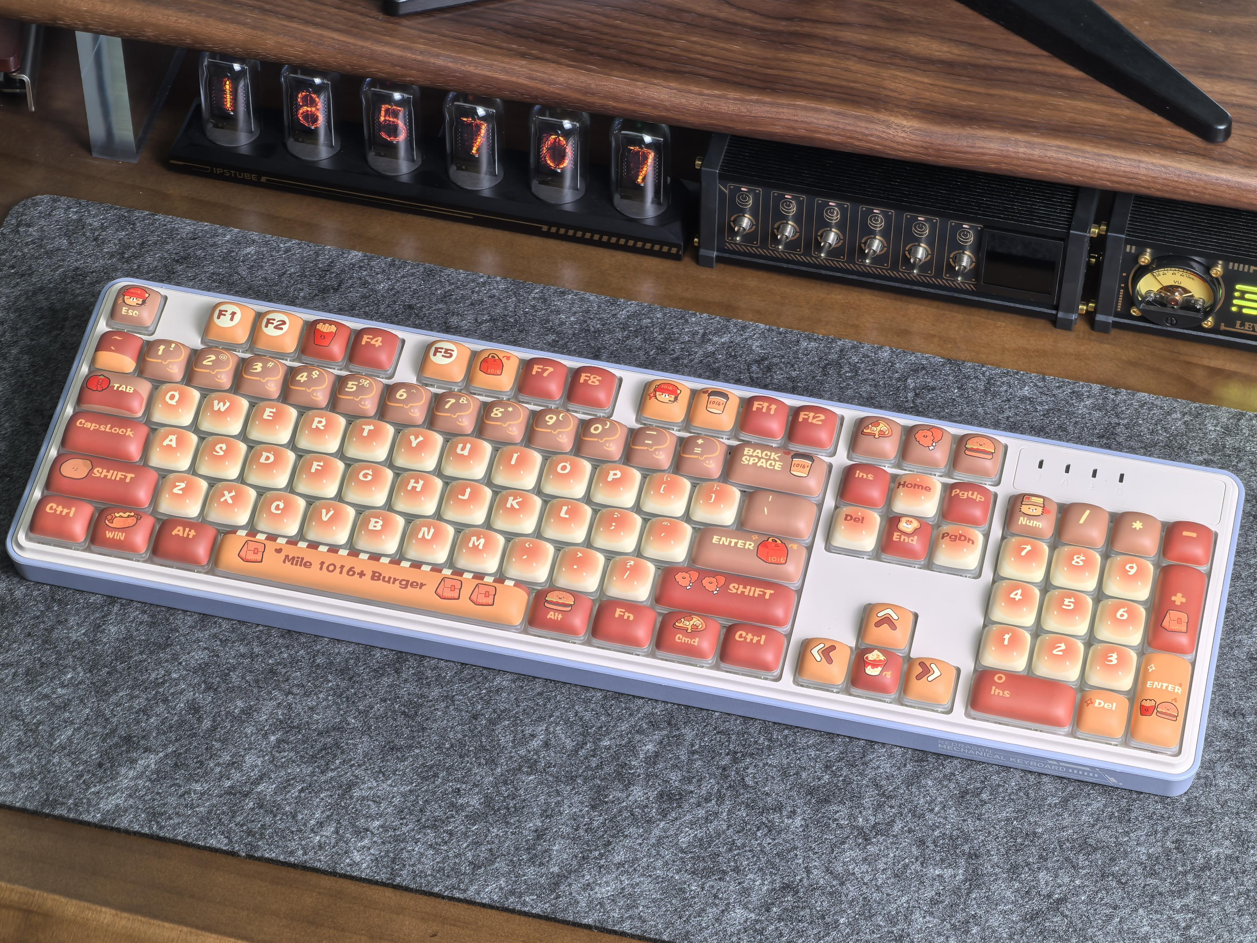 

Toasted Bread Keycap Mog Pbt Round 139 Keys Cute Burnt Yellow New Five Side Sublimation Split Space Diy Steamed bun Keycap