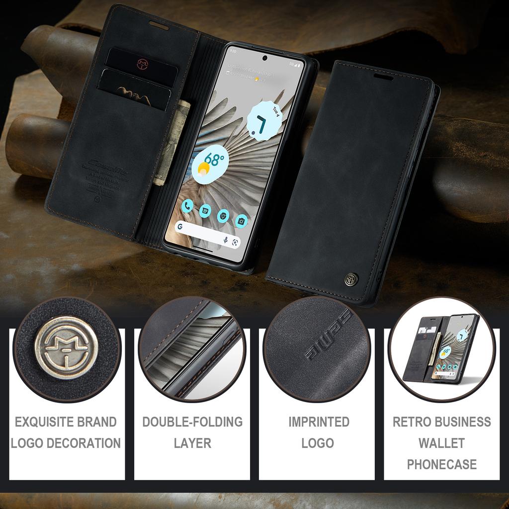 Adatto per custodia Google Pixel 7A, custodia in pelle per telefono Pixel 6 Pro, custodia protettiva a libro con scomparto per carte