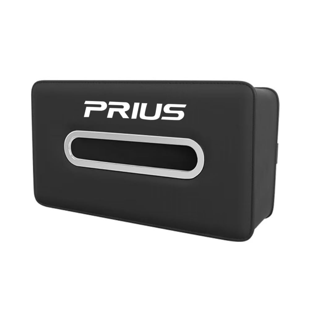 Prius Compatible Car Tissue Compatible with Prius 60 50 40 30 and 20 Series Prius Interior Fits and Premium PU Leather Car Tissue Holder 1 Piece