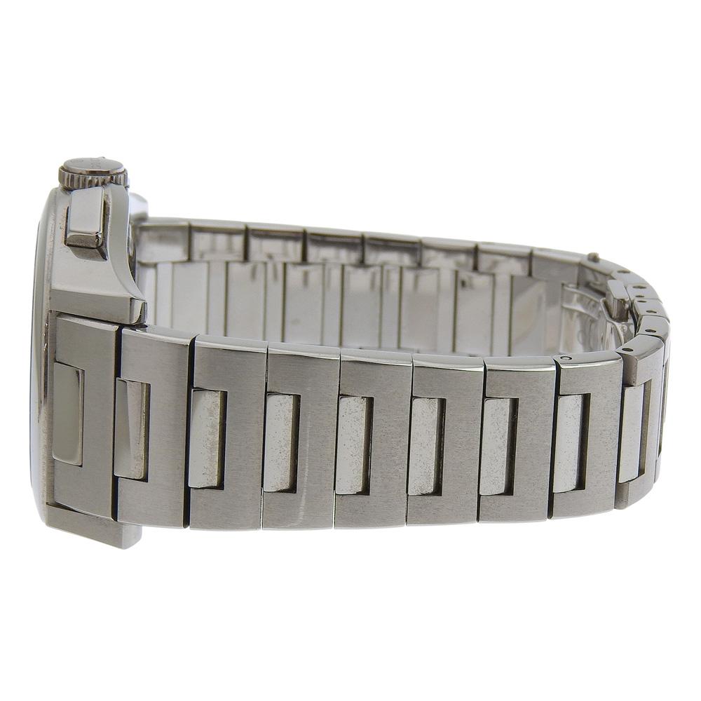 Gucci Pantheon Watches 115.2/YA115235 blackDial Stainless Steel Quartz Chronograph Mens Used