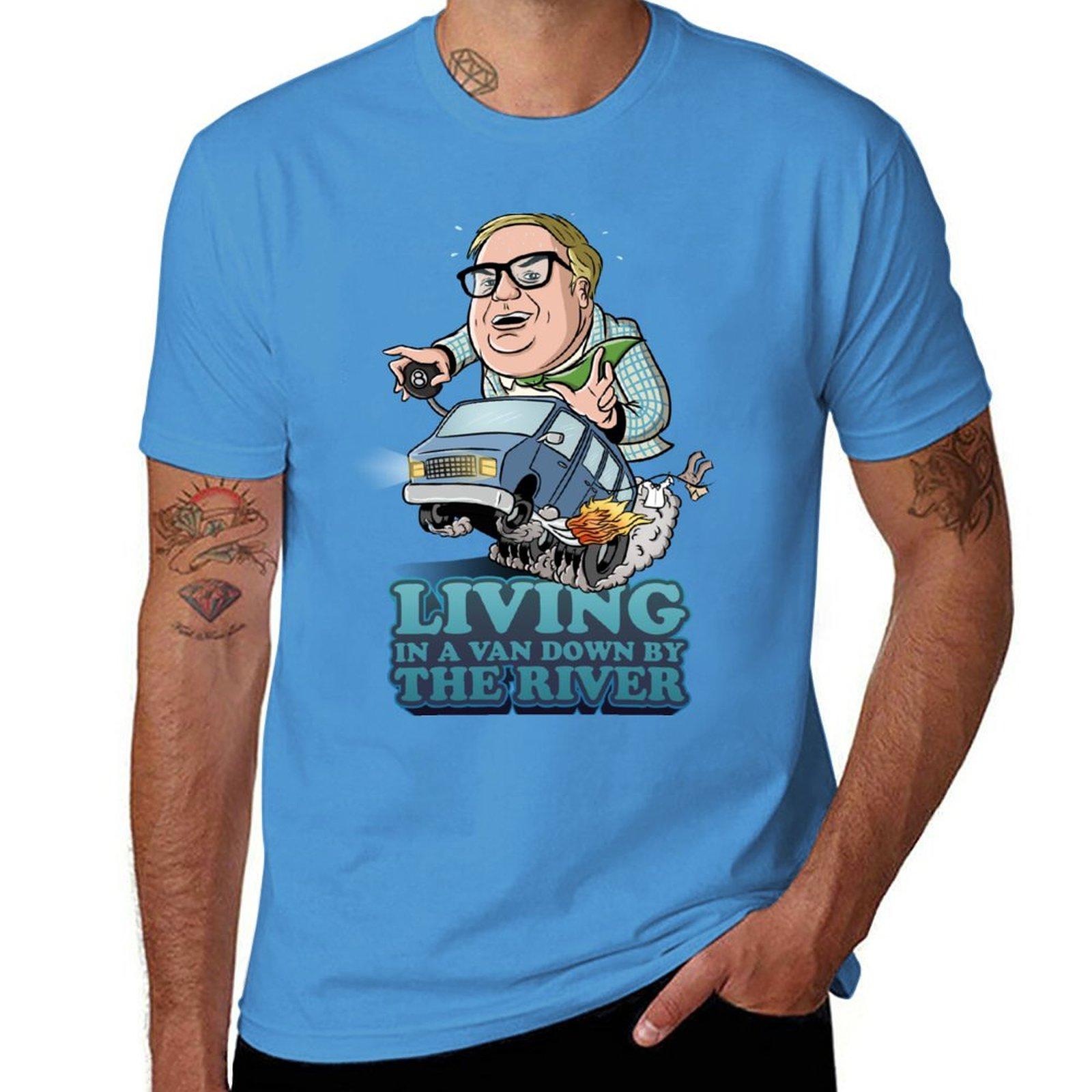 Living in a van down by the river TShirt sweat funnys anime fitted t shirts for men S