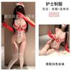Sexy Lingerie Hot Slim Suspender Onesie Sexy Lace Perspective Little Nurse Uniform Seduction