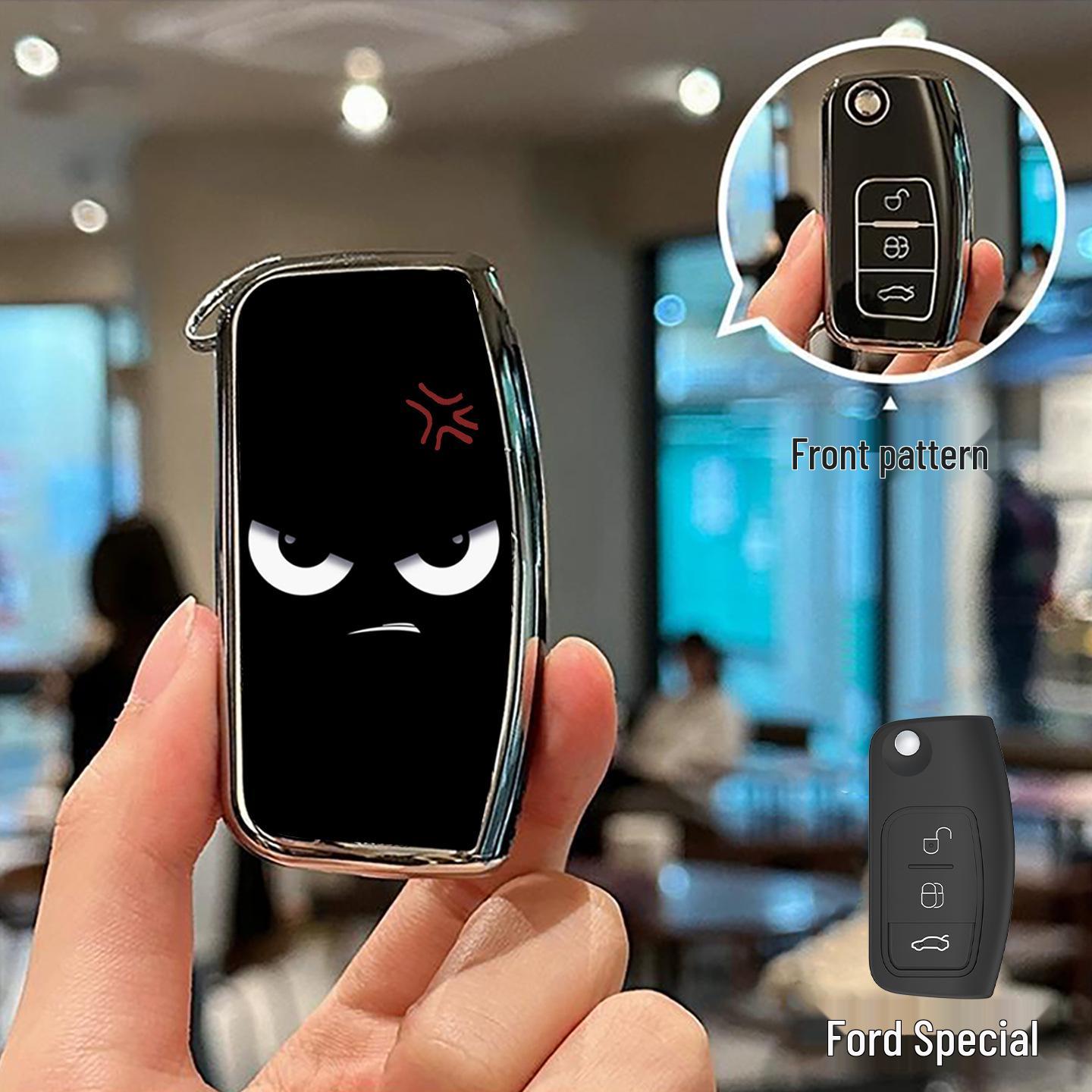 High-End Protective Key Cover for Ford Kuga, Focus, Tourneo Connect, Mondeo