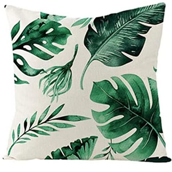 New Nordic Green Plant Printed Pillow Case Sofa Pillow Leaf Series Decorative Pillow Linen