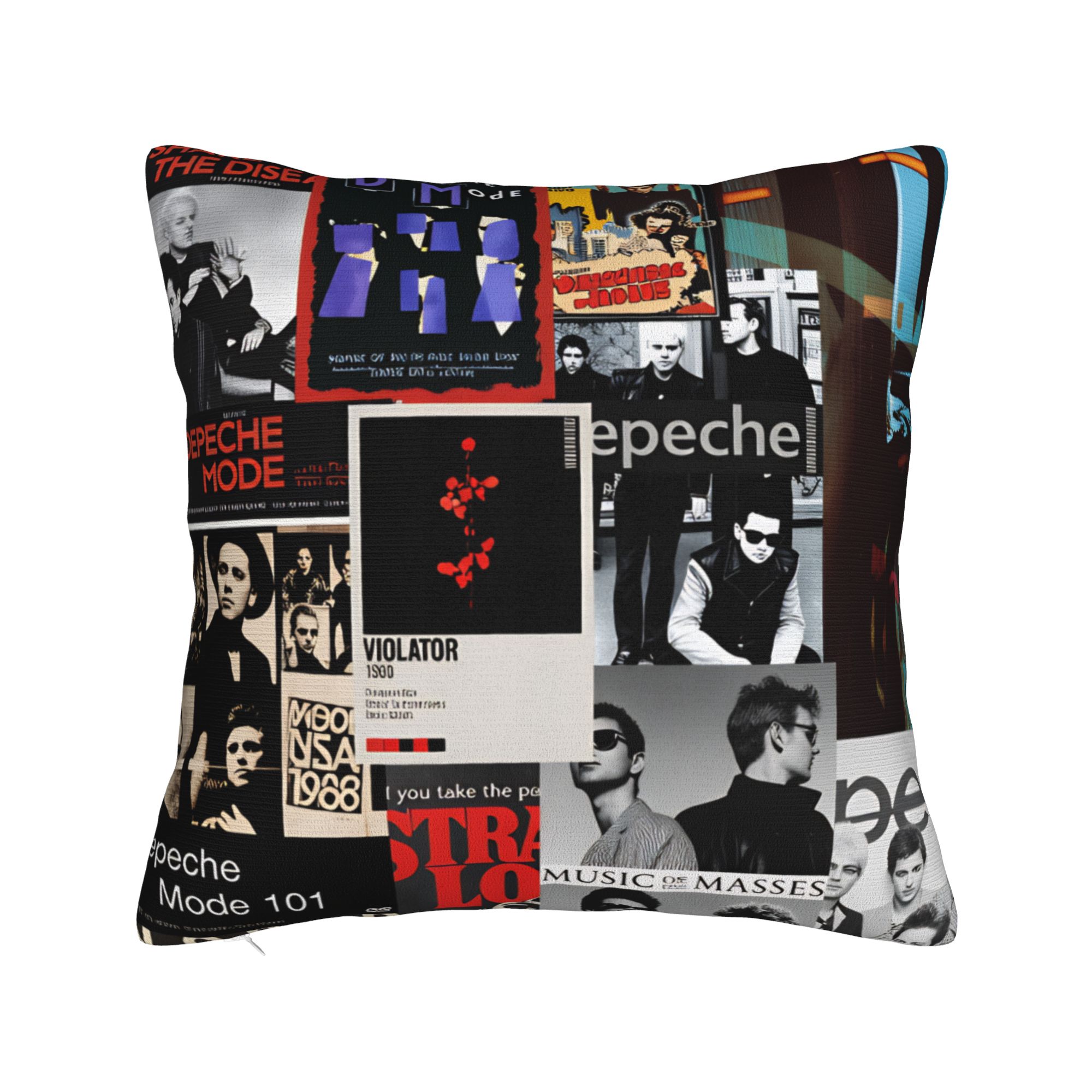 Depeches Band Mode  Pillowcases  Vintage Pillow Case For Living Room Bed Chair Custom Pillow Cover 12x12Inch