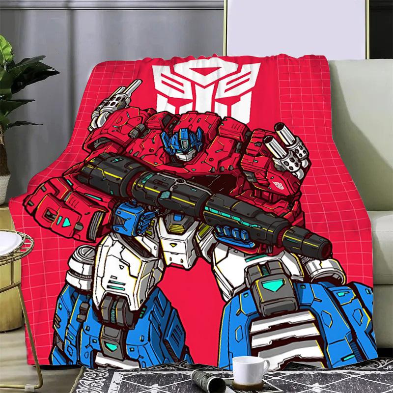 Anime Transformers G1 Car Robot Printed Blanket Picnic Blankets Warm Blanket Soft Comfortable Blanket Home Travel Birthday Gift