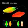 5pcs Glow Spinner Baits Rhombus Spoon Lures Double Side Painting Copper Spoon Fishing Lures Fishing Tackle