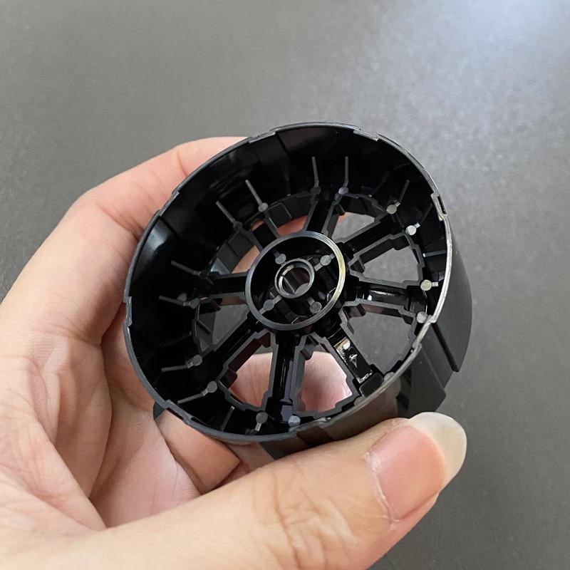 Compatible Building Block 55817 Small Particle Building Block Accessories 55Mm Viking Wagon Wheel, Bulk Parts, Black