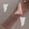 Double-layer Bracelet Simple Small Round Beads Niche Design Girls Silver Color Fine Bracelet Jewelry
