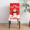 1/4/6pcs Elastic Chair Cover Christmas Snowman Print Stretch Dining Room Seat Covers for Home Decor Holiday Party Table Set