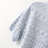 Damen Kurzarm-Stricktop mit Blumenprint