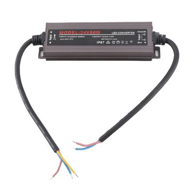 Wired 80W Ultrathin Waterproof Switch LED Driver Power Supply Source AC110‑250V 50 60HZ