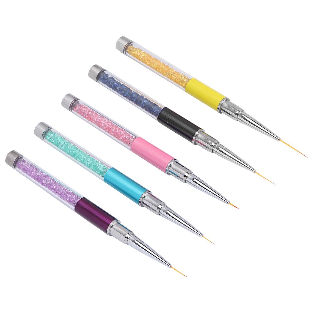5pcs Nail Art Liner Brushes Manicure Art Point Drill Drawing Painting Brushes Pen