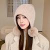 Thickened Knitted Cap Warm Ear Protection Cap Velvet Earmuffs Cap  for Women