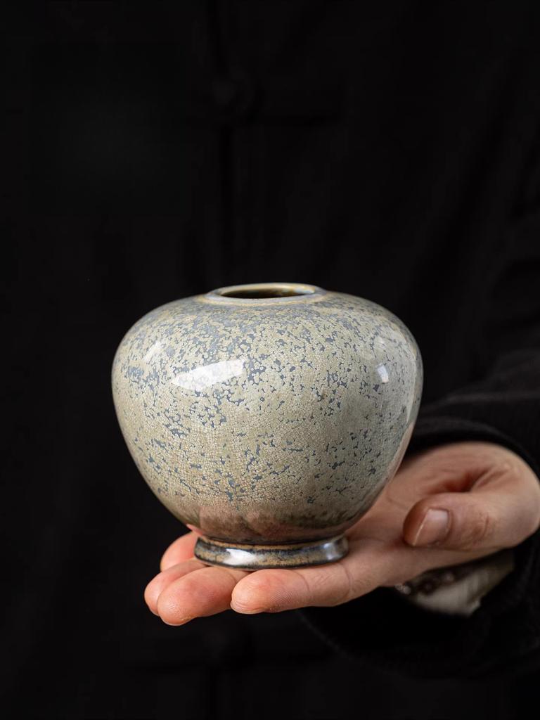 Starry Kiln Change Ceramic Vase Tabletop Flower Holder Tea Ceremony Decor Home Office Gift