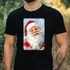 T-Shirt Herren Weihnachtsmann Portrait Motiv Baumwolle Größe XS Bis 5XL