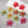 Exaggerated Romantic Bright-colored Transparent Acrylic Simulation Flowers Stud Earrings for Women Personality Piercing Jewelry