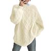 Xppe Knit Long Cable Crew Solid Loose Adult Casual Pullover Top for Winter Women's Sweater, Sleeve, Knit, Neck, Color, Warm, Soft, Oversized, Fit,