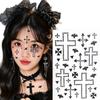Halloween Gesichtskleber Diamant Rot Schwarz Gebrochener Diamant Blinkende Diamantaufkleber Horror Simulation Fake Plasma Narbe Narben Make-up