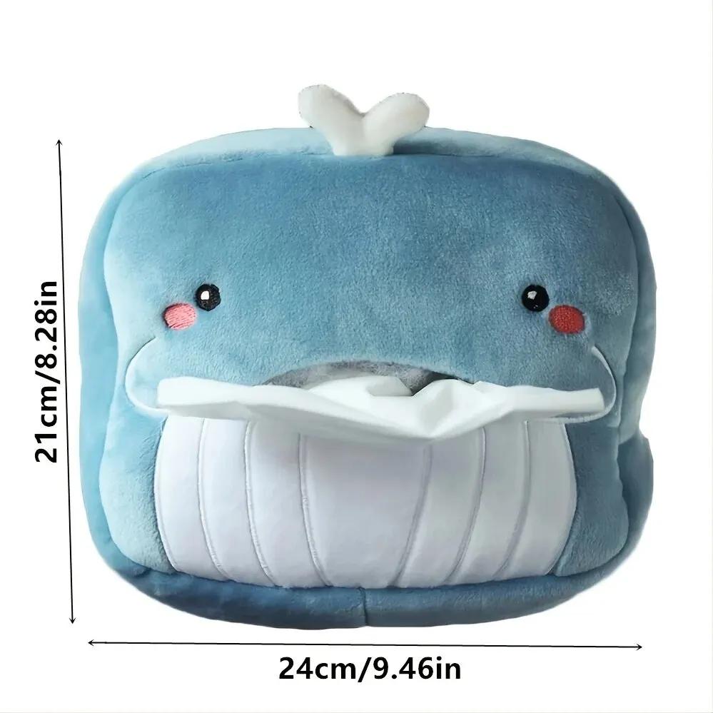 Mignon dessin animé voiture peluche porte-serviette universel auto maison décoration de pièce animal boîte à mouchoirs étui à papier accessoire