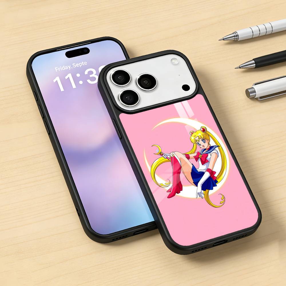 Kawayii cartoon S-Sailor Moon Phone Case For iPhone17,16,15,14,13,12,Pro,Max,Magnetic For Magsafe Wireless Charging