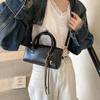 Women Small PU Leather Shoulder Bag Square Crossbody Bag 2024 Winter New Y2K Top-handle Bags with Short Handle Handbags