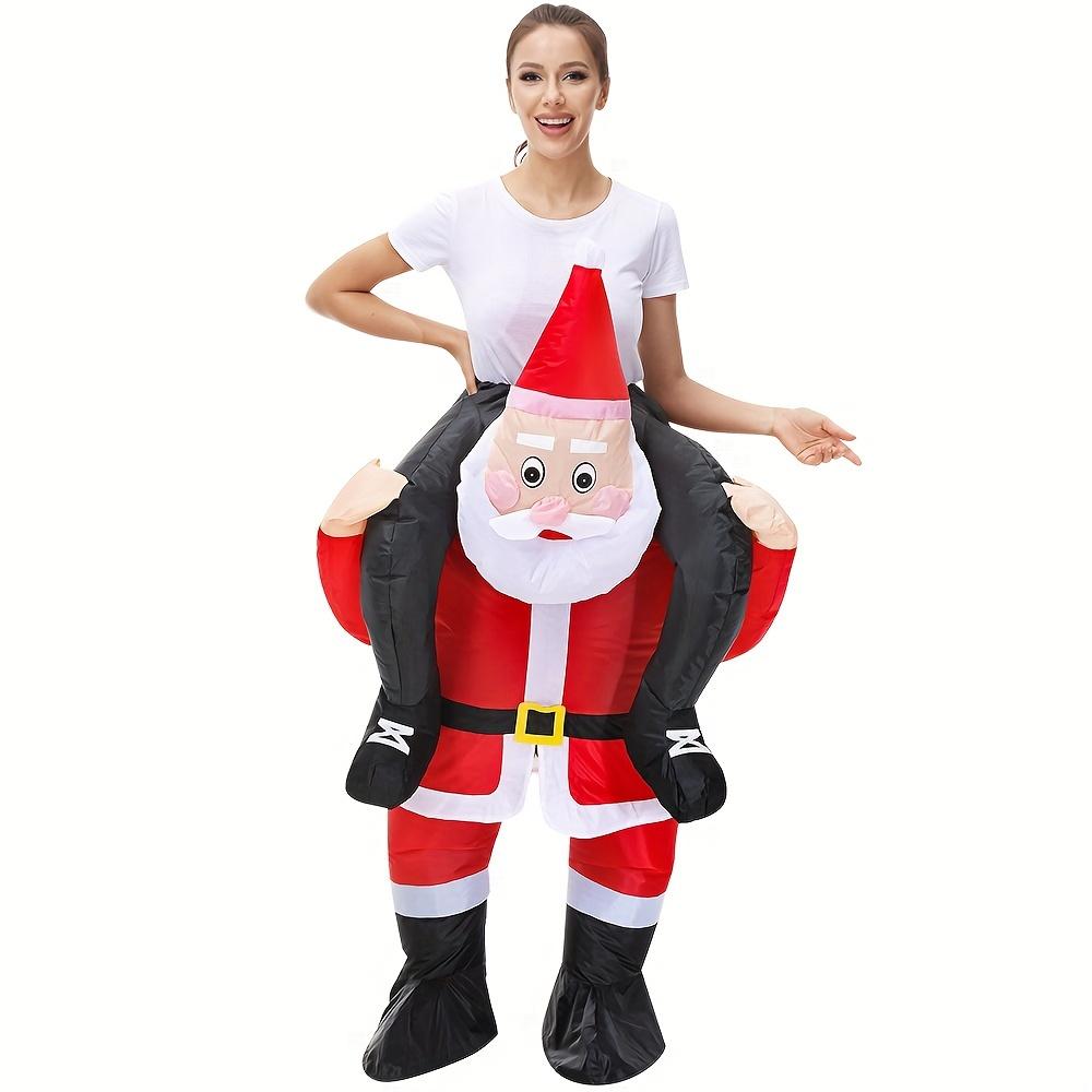 Christmas Costume, Party Set Christmas Eve Holiday Fun Character Riding Santa Inflatable Costume Figure Clothes