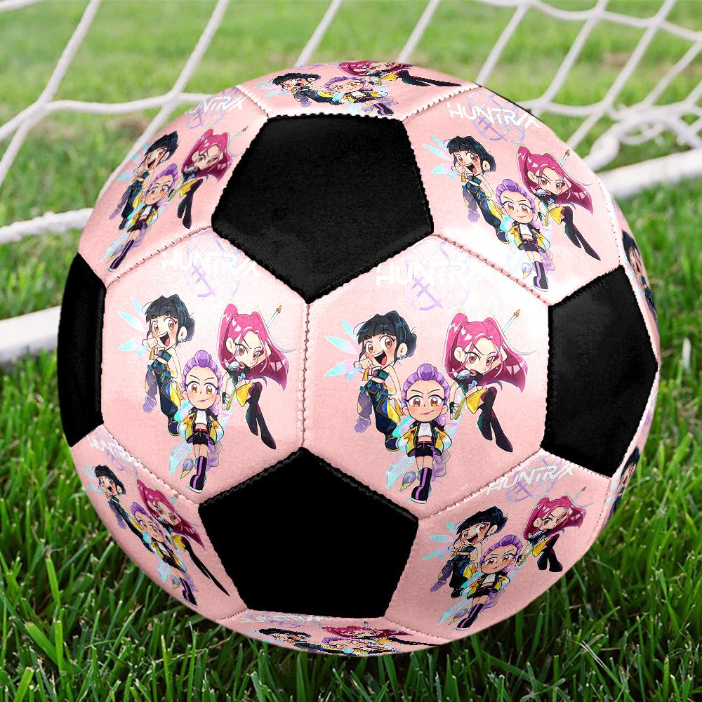 Ballon de Football Taille 5 Thème Chasseurs de Démons KPop, Convient aux Matchs Intérieurs et Extérieurs, un Cadeau Convient à Tous.