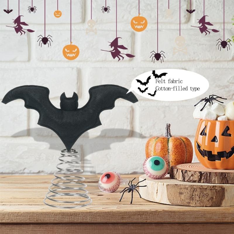 Bat Ornaments Halloween Party Supplies Halloween Bat Tree Toppers Easy Setup For Home Store Displays Decorations