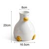 Cute Duck Vase Ceramic Hydroponic Vase Desktop Ornament Home Decor Garden Decoration