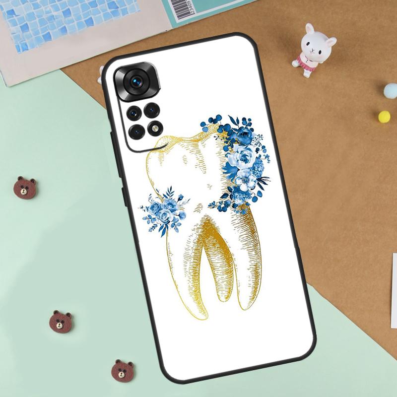 Cute Tooth Dentist Case For Xiaomi Redmi Note 13 12 11 9 10 14 Pro 10S 11S 12S Cover For Redmi 13C 10C 12C 14C