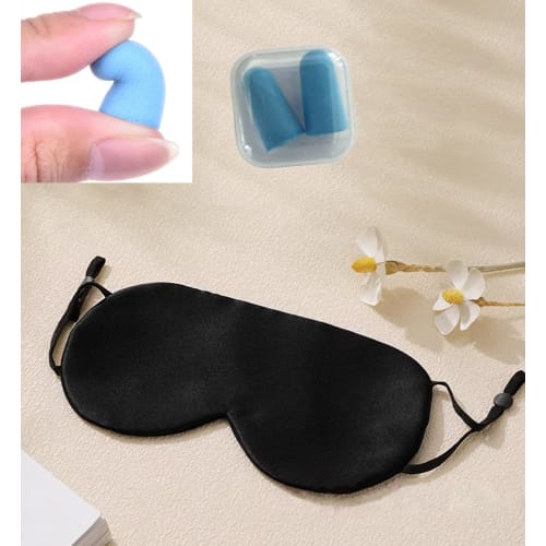 PrimeBlis Eye Mask, Lightweight, Soft, Satin Eye Cover for Sleeping, Made of Mulberry Silk, Suitable for All Seasons, Light Blocking, Restful Sleep, A