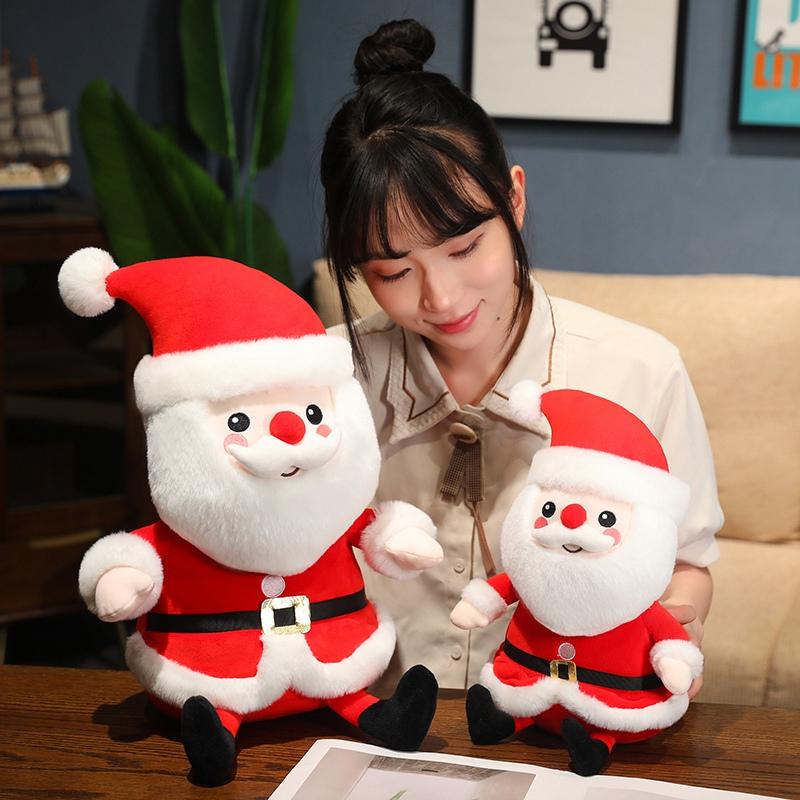 New Creative Santa Claus New Year Cute Christmas Stuffed Animal Elk Holiday Gift Ornaments Male and Female Dolls Gift
