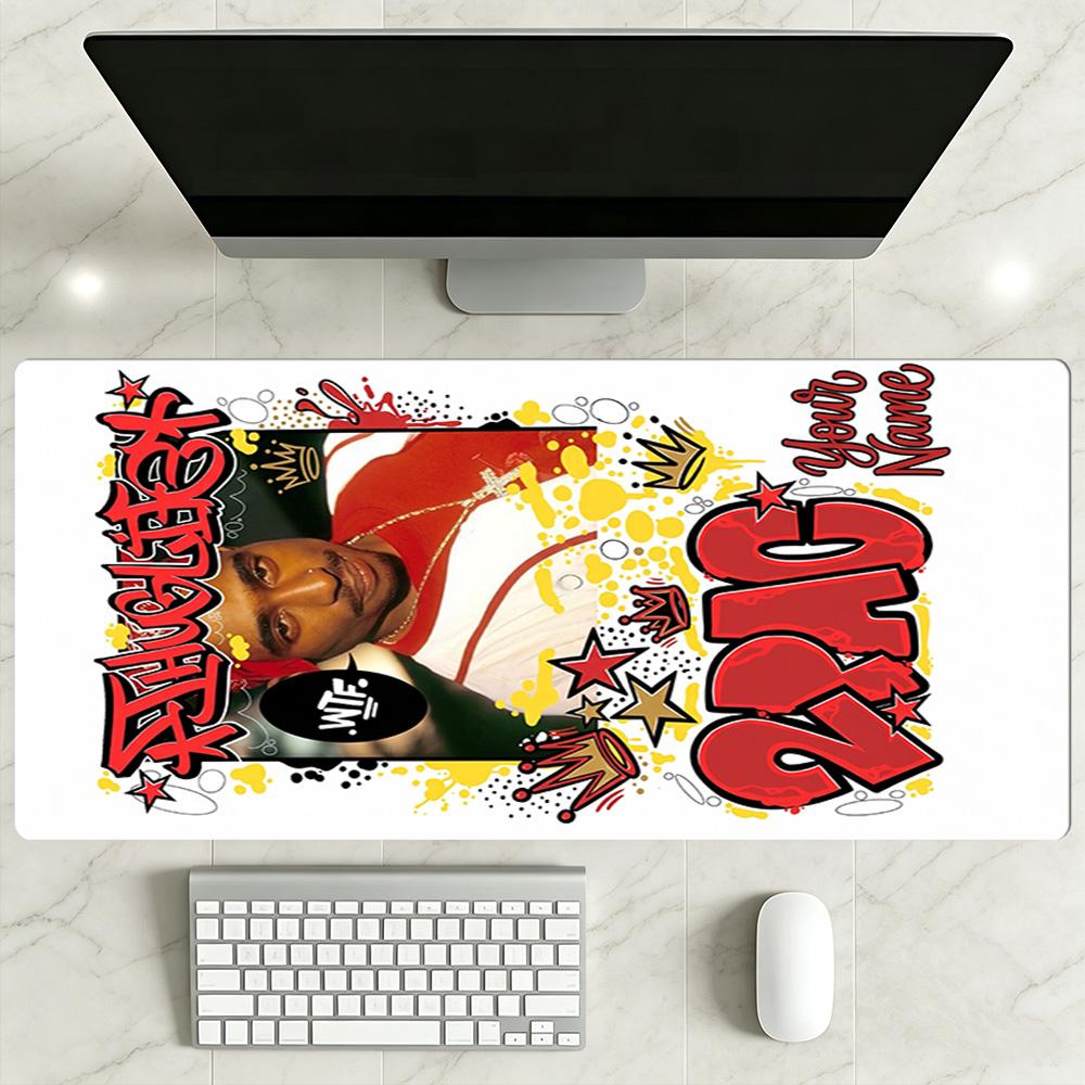 2pac Customized Name Mouse Pad Desk Mouse Pad Office Mouse Mats Non-Slip Rubber Bottom Perfect Gift for Gamers And Professionals