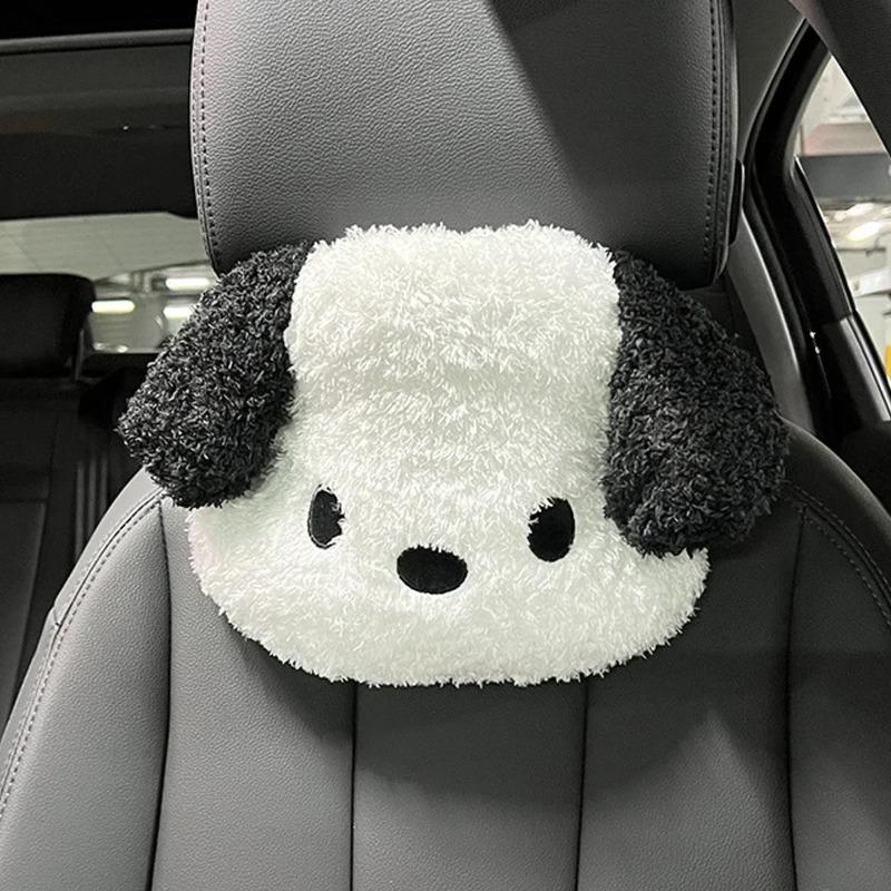 Car Headrest, Neck Pillow, Cute Plush Dog, Comfortable Car Headrest, All-season Car Headrest
