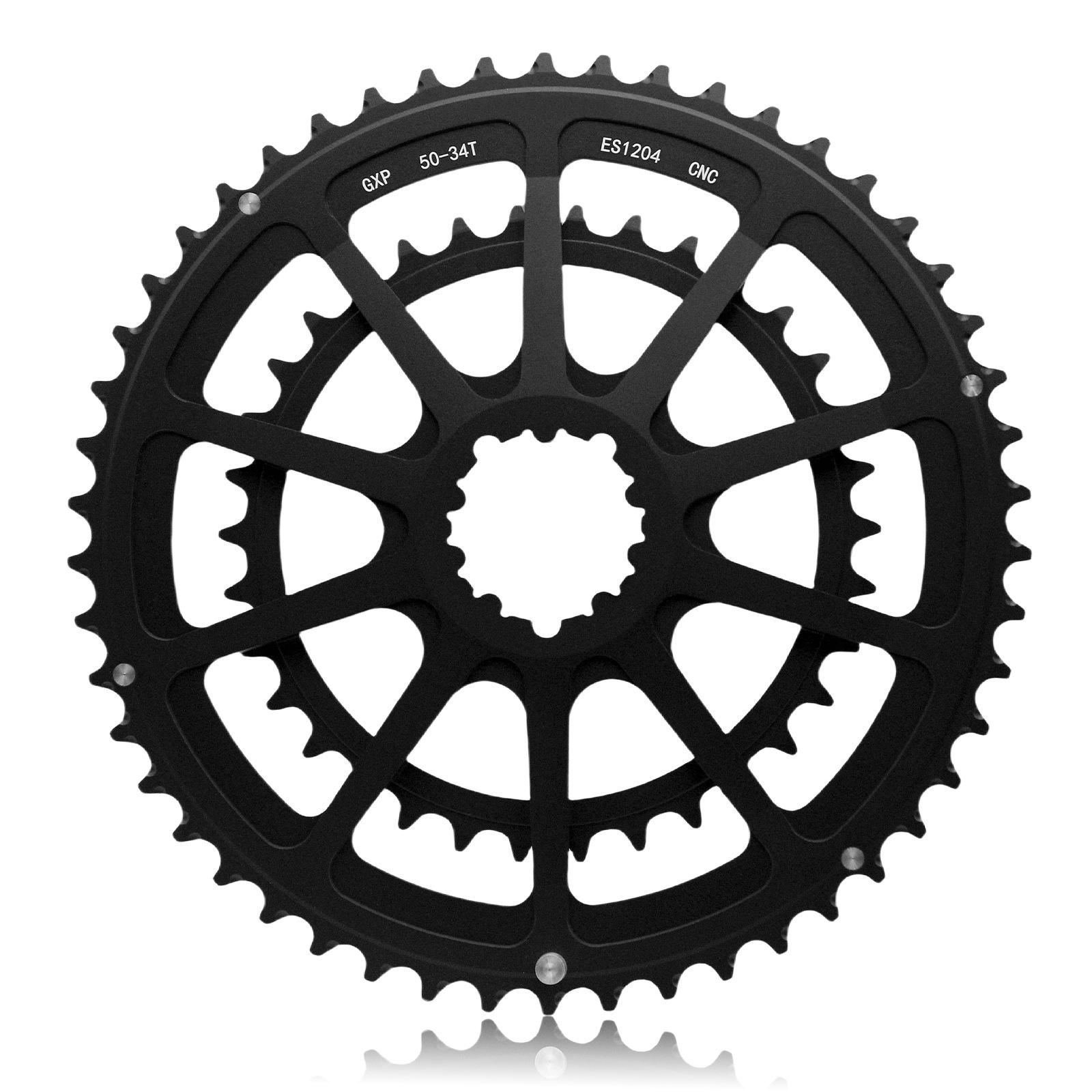 

50-34T/52-36T/53-39T Road Bike Chainrings Replacement Bike Double Chainring Narrow Wide Tooth Disc Chain Wheel Chainring 1