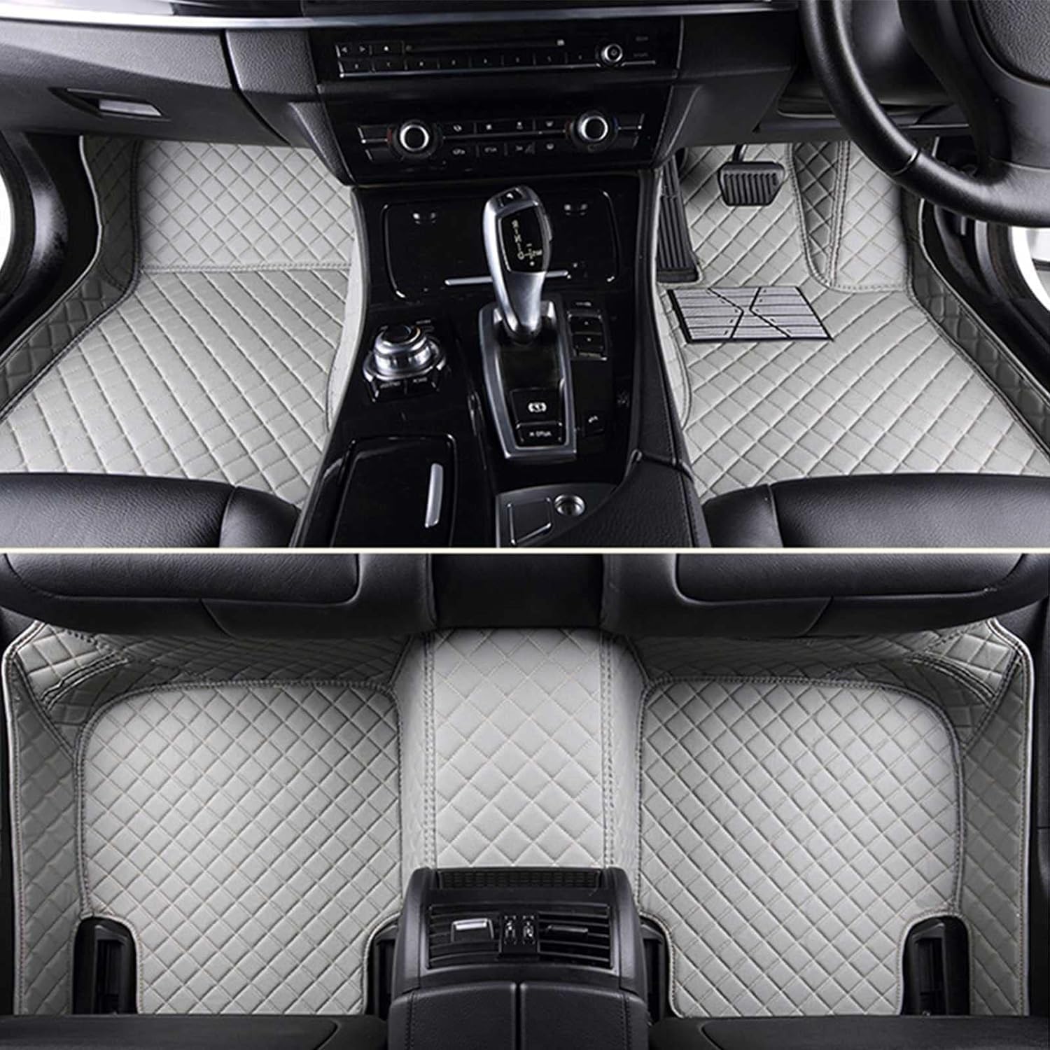

BMW X1 F48 October 2015 - Present Car 3D Floor Mat, PU Leather, Scratch-Resistant, One Size серый