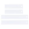 4Pcs Bookmark Mold Blank DIY Silicone Epoxy Pendant Jewelry Mirror Surface Craft White