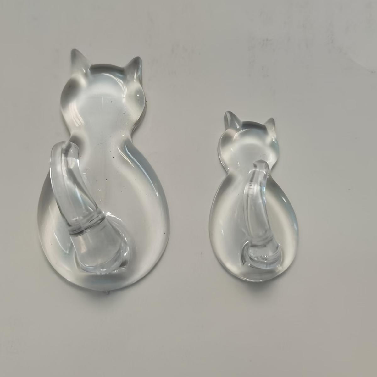 

2pcs Adorable Cat-Shaped Sticky Hooks Easy Install, No Drilling Required Perfect for Hanging Belts, Keys For Kitchen Bathroom Office 2pcs